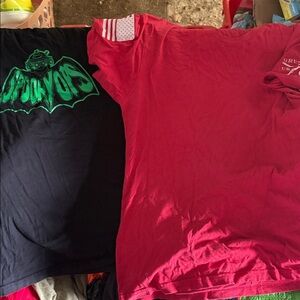 Red and Black Graphic T-Shirts Set Grunt Style